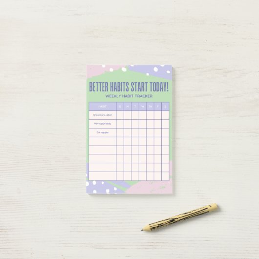 週間トラッカー ポストイット (デスク上)