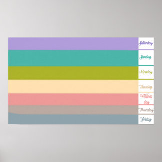 週間予定表 ポスター