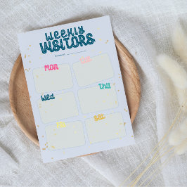 週1回の訪問者、介護、高齢化の親メモ帳 ノートパッド