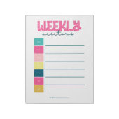 週1回の訪問者、介護、高齢化の親メモ帳 ノートパッド (回転)