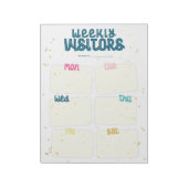 週1回の訪問者、介護、高齢化の親メモ帳 ノートパッド (回転)