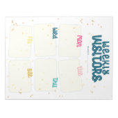 週1回の訪問者、介護、高齢化の親メモ帳 ノートパッド (正面)