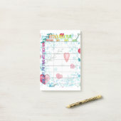 週1回の食事計画 ポストイット (デスク上)