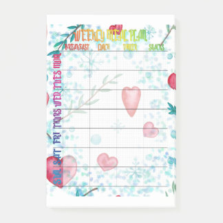 週1回の食事計画 ポストイット