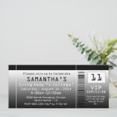 進む遠くにチケット招待状、黒+白 招待状 (スタンド正面)