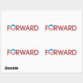 進む 楕円形シール (シート)