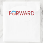 進む 楕円形シール (バッグ)