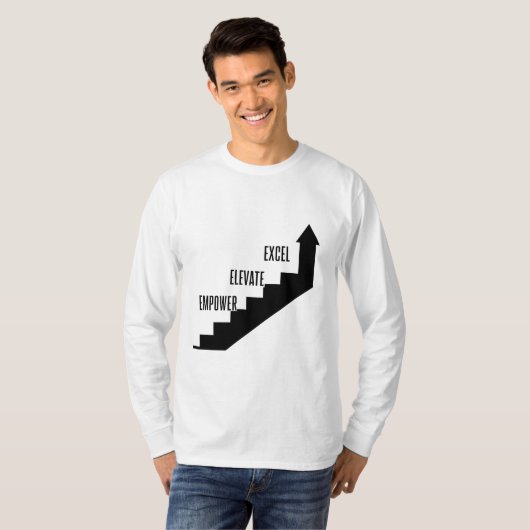 進やる気を起こさせる行 – 強化、昇格、Excel Tシャツ (正面フル)