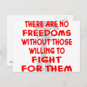 進んでいる人がいなければ自由はない ポストカード (正面/裏面)