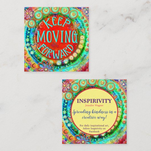 「進保む」インスピリシビリティーの優しさ スクエア名刺 (正面/裏面)