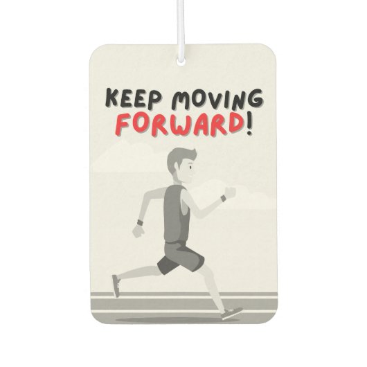 進保向 | ランナーやる気を起こさせる引用文 カーエアーフレッシュナー (正面)