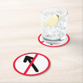 進入円の道路標識なし |丸カスタムコースター ラウンドペーパーコースター (インサイチュ)