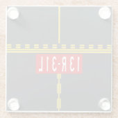 進入標識 13R-31L ガラスコースター (裏面)