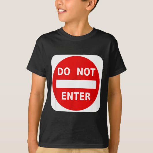 進入禁止の道路標識S Tシャツ (正面)