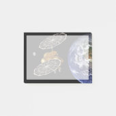 進入車両の火星任務での分離。 ポストイット (正面)