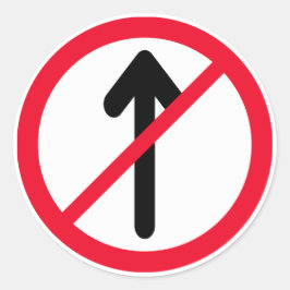 進入道路の標識なし |ラウンドスクラシックティッカー ラウンドシール