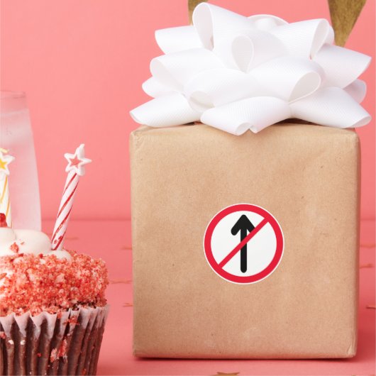 進入道路の標識なし |ラウンドスクラシックティッカー ラウンドシール (パーティー)