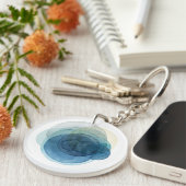 進化する惑星 – 水彩円 キーホルダー (正面右)