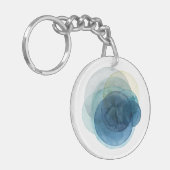 進化する惑星 – 水彩円 キーホルダー (正面左)