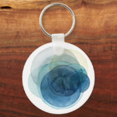 進化する惑星 – 水彩円 キーホルダー (正面)