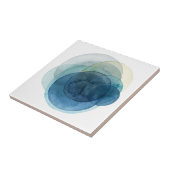 進化する惑星 – 水彩円 タイル (側面)