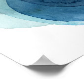 進化する惑星 – 水彩円 ポスター (角)