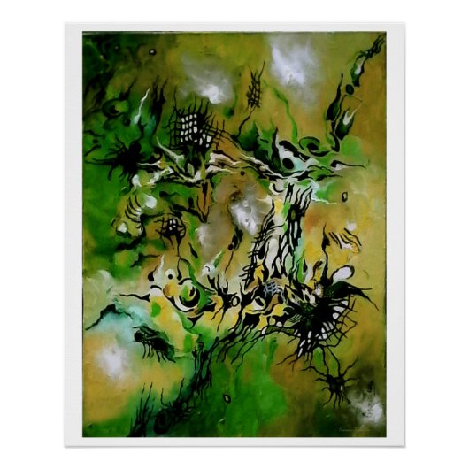 「進化する生命の要素」、光沢のあるポスター ポスター (正面)