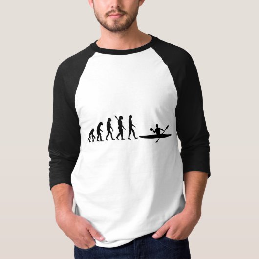 進化のカヌーのポロ Tシャツ (正面)