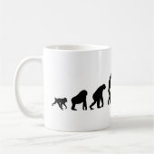 進化のスノーボーダー コーヒーマグカップ (左)