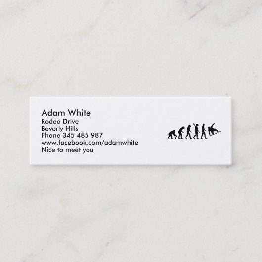 進化のスノーボード スキニー名刺 (正面)