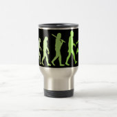 進化のテニスのユーモアのあるなテニスのTシャツ トラベルマグ (中央)