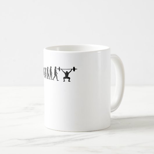 進化のパワーリフティングボディビルの贈り物 コーヒーマグカップ (正面右)