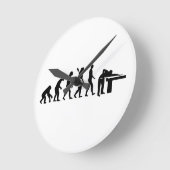 進化のビリヤード ラウンド壁時計 (傾斜)