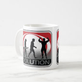 進化のボディービルダー コーヒーマグカップ (正面左)