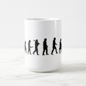 進化の人のピアノピアニスト音楽ミュージシャン コーヒーマグカップ (中央)