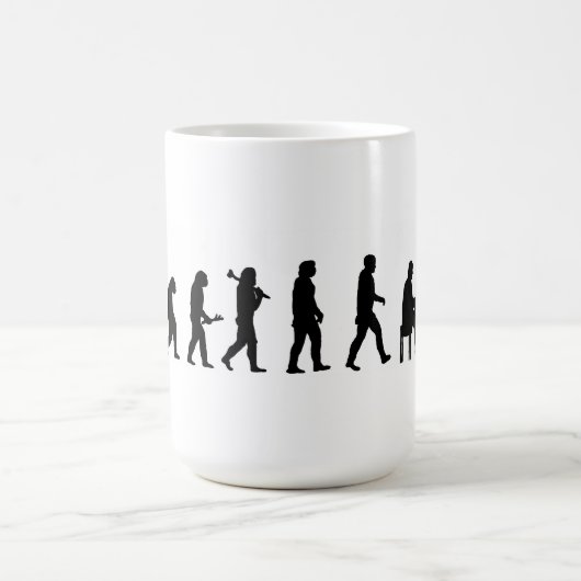 進化の人のピアノピアニスト音楽ミュージシャン コーヒーマグカップ (中央)