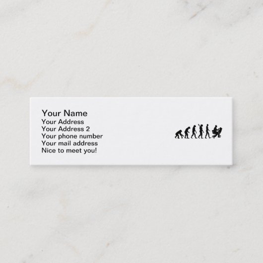 進化の歯科医 スキニー名刺 (正面)