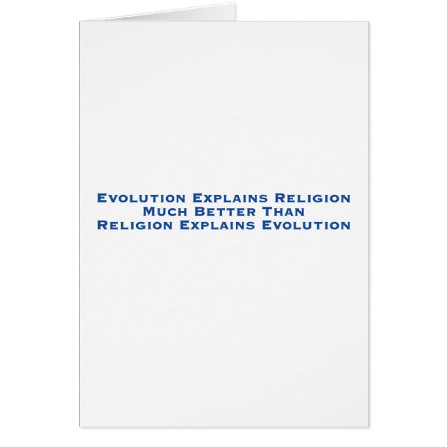 進化は宗教を説明します (正面)