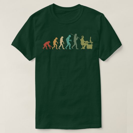 進化グラフィックゲームプレーヤーゲーマーP Tシャツ (デザイン正面)