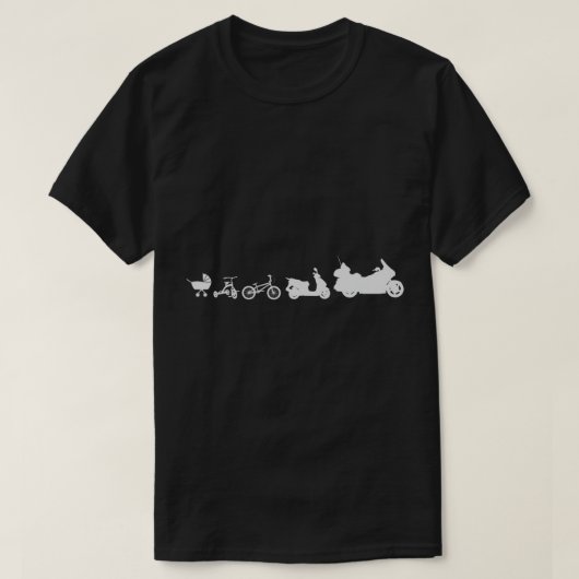 進化ゴールドウイングモーターサイクルギフト Tシャツ (デザイン正面)