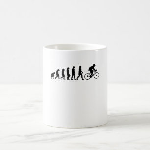 進化サイクリストバイクサイクリングギフト コーヒーマグカップ