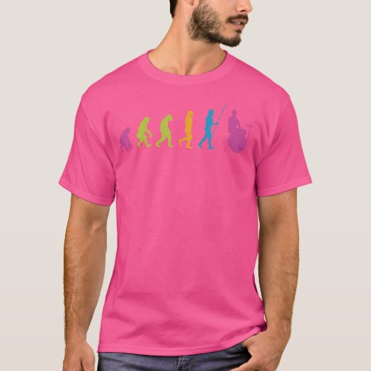 進化ドラマーのドラムギフト Tシャツ (正面)