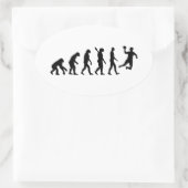 進化ハンドボール 楕円形シール (バッグ)