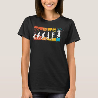 進化バドミントンシャトルコックバドミントンプレーヤーg tシャツ