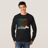 進化ピアノミュージシャンキーボードオーケストラ Tシャツ (正面フル)