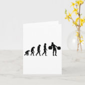 進化ボディビルダー重量挙げ重量重量 カード (黄色い花)