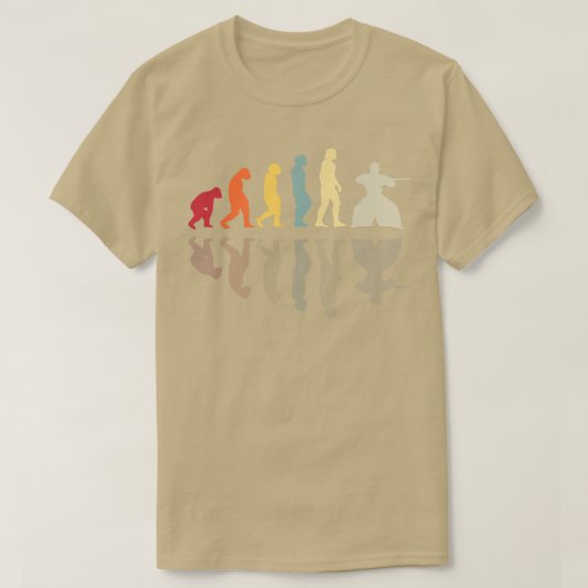 進化剣道サムライ武術芸術剣闘士 Tシャツ (デザイン正面)