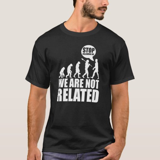 進化創造説ストップ後を追の私 Tシャツ (正面)