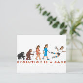 進化女性ハンドボールプレーヤー漫画 ポストカード (スタンド正面)