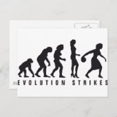 進化女性ボーリング ポストカード (正面/裏面)